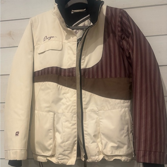 Orage Kids Puffer Jacket - Cream and Brown Size 14. Great condition! - Picture 1 of 16